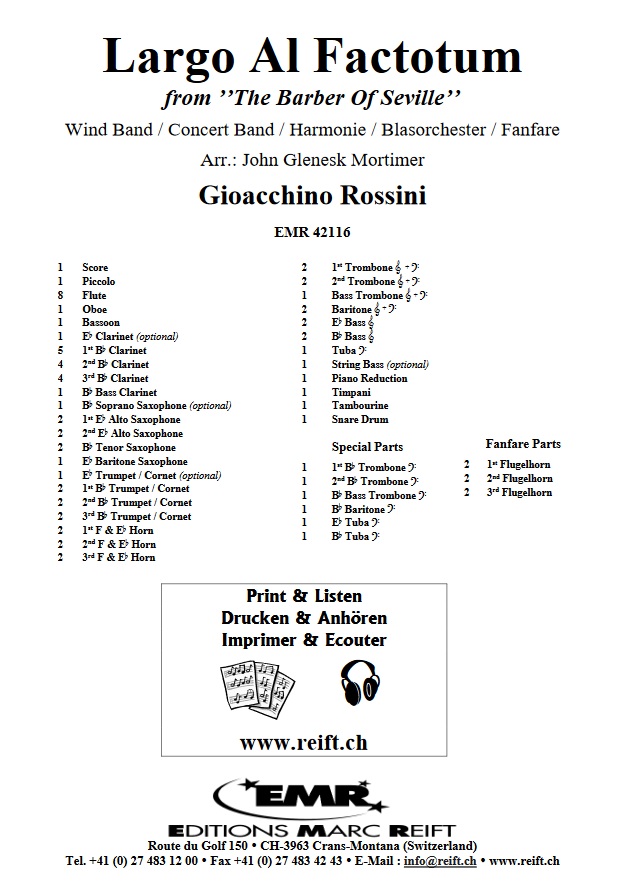 Largo al factotum (from the Opera 'Il Barbiere di Siviglia') - hier klicken