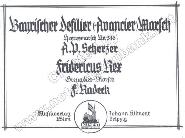 Bayrischer Defiliermarsch (Avancier-Marsch) - hier klicken Bayrischer Defiliermarsch (Avancier-Marsch) - hier klicken