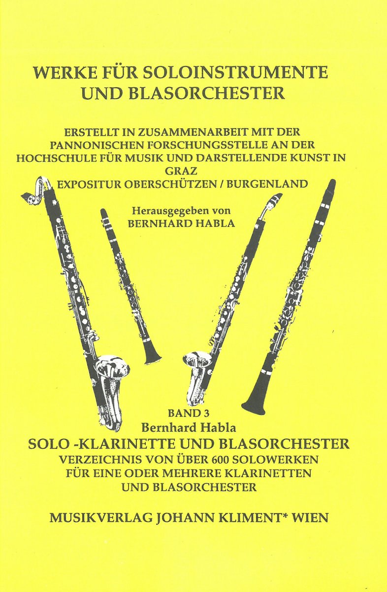 Werke für Soloinstrumente und Blasorchester #3: Solo Klarinette und Blasorchester - klicken für größeres Bild