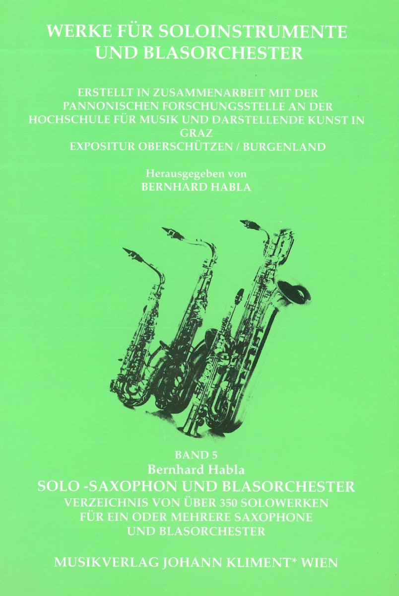 Werke für Soloinstrumente und Blasorchester #5: Solo Saxophon und Blasorchester - klicken für größeres Bild