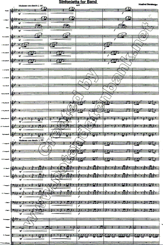 Sinfonietta for Band - Notenbeispiel